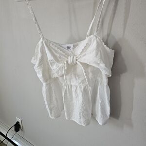 Old Navy White Camisole with Bow Accent